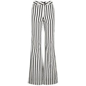 Alice and Olivia Beta High Rise Striped Flare Jean